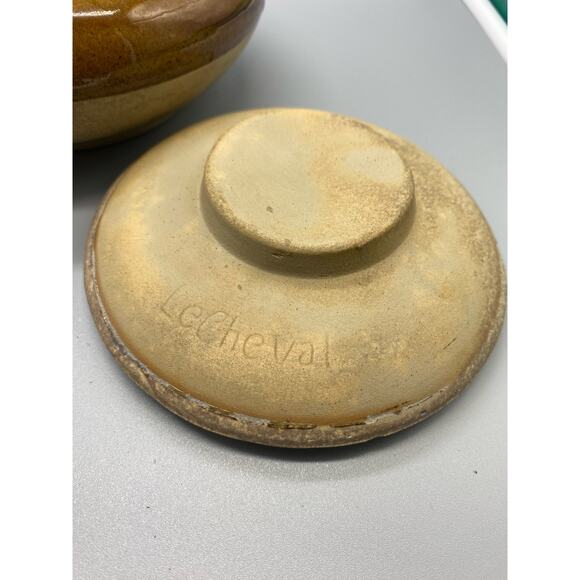 Le Cheval Vintage lidded pottery 7inch Stoneware Dish - Picture 4 of 8